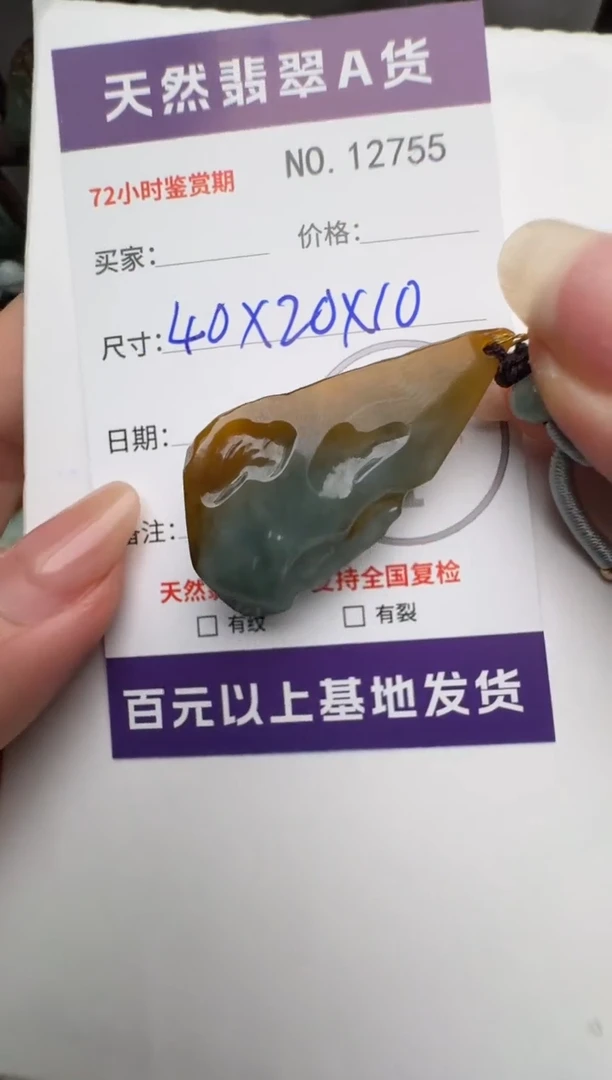 【闪购商品】翡翠颈饰未镶嵌翡翠12755