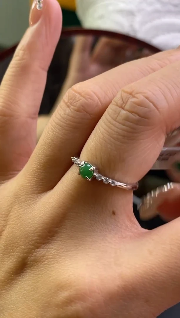 颈饰银S925镶嵌翡翠净货14501