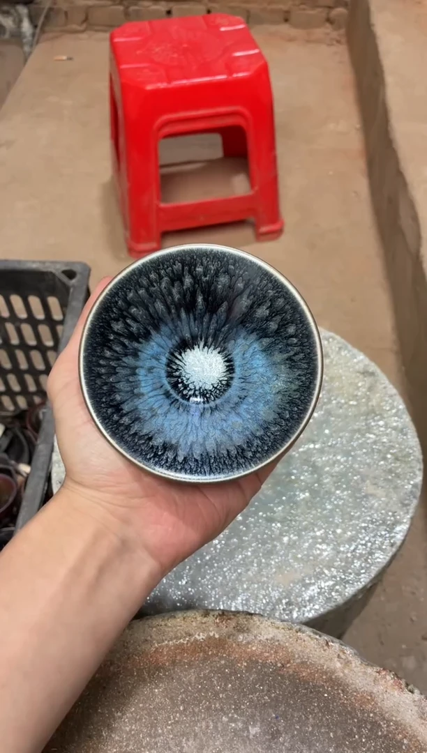 茶盏真柴烧建盏换点柴火