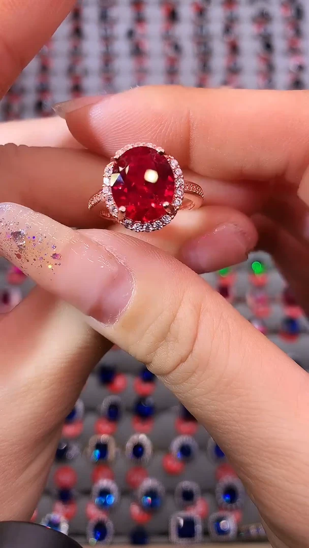 【闪购商品】红宝石戒指银S925镶嵌1111111