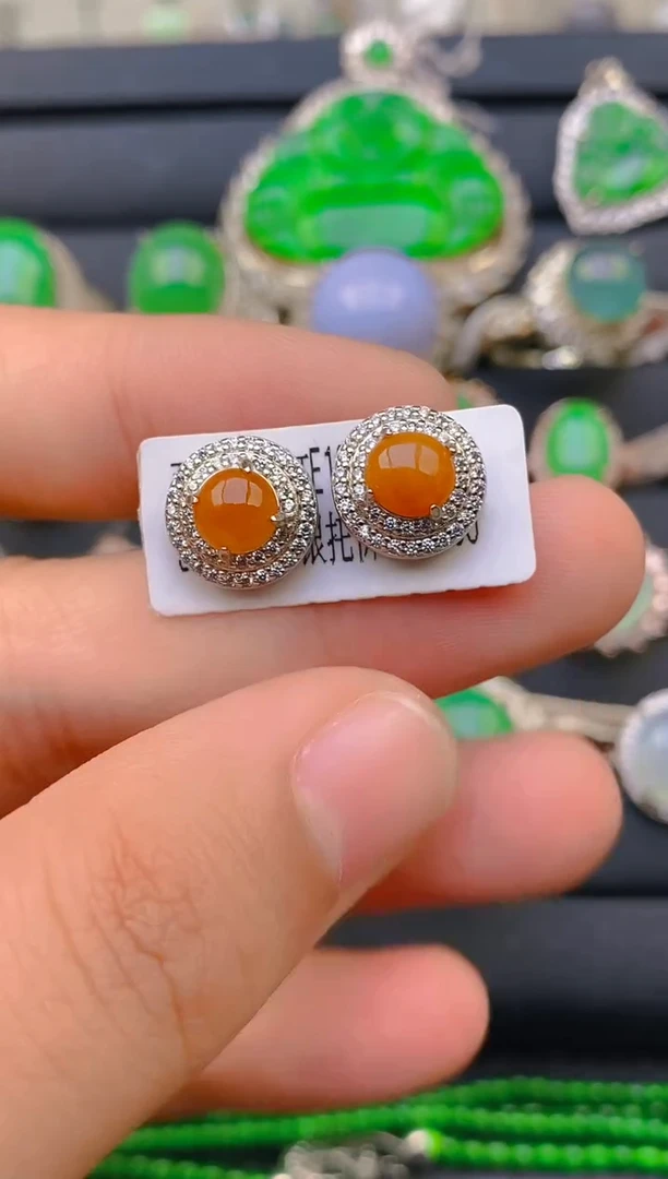 【闪购商品】翡翠戒指银S925镶嵌天然A货翡翠1