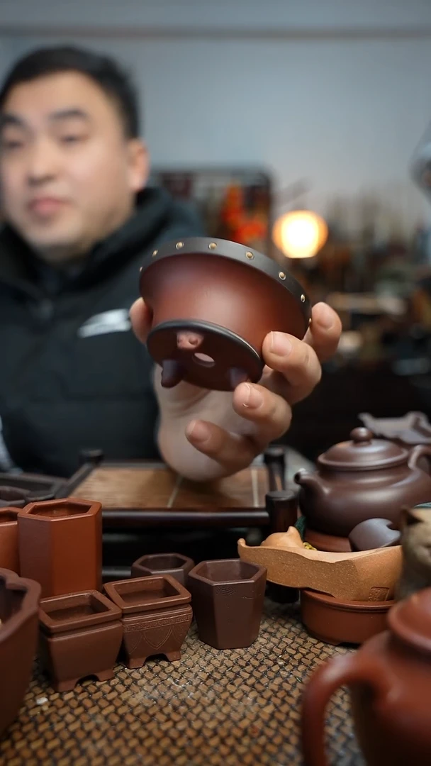 紫砂花盆迅**斗長木軒精品紫砂