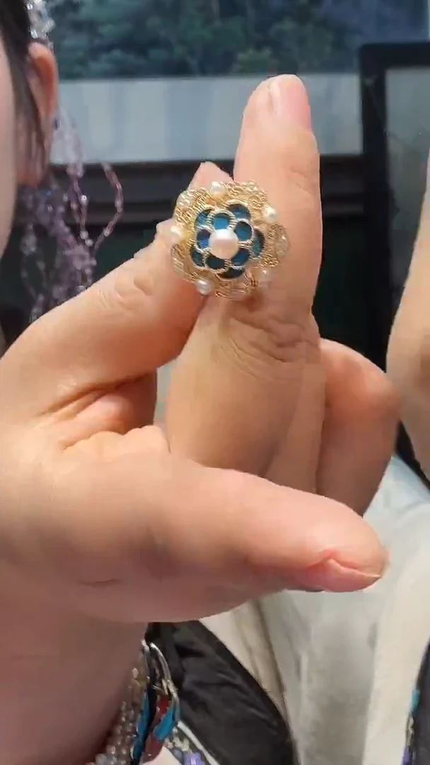 无铜合金非遗点翠饰品