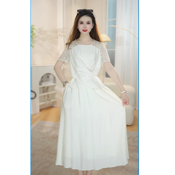 2025春夏季新款裙子高端轻奢优雅百搭显瘦修身时尚连衣裙