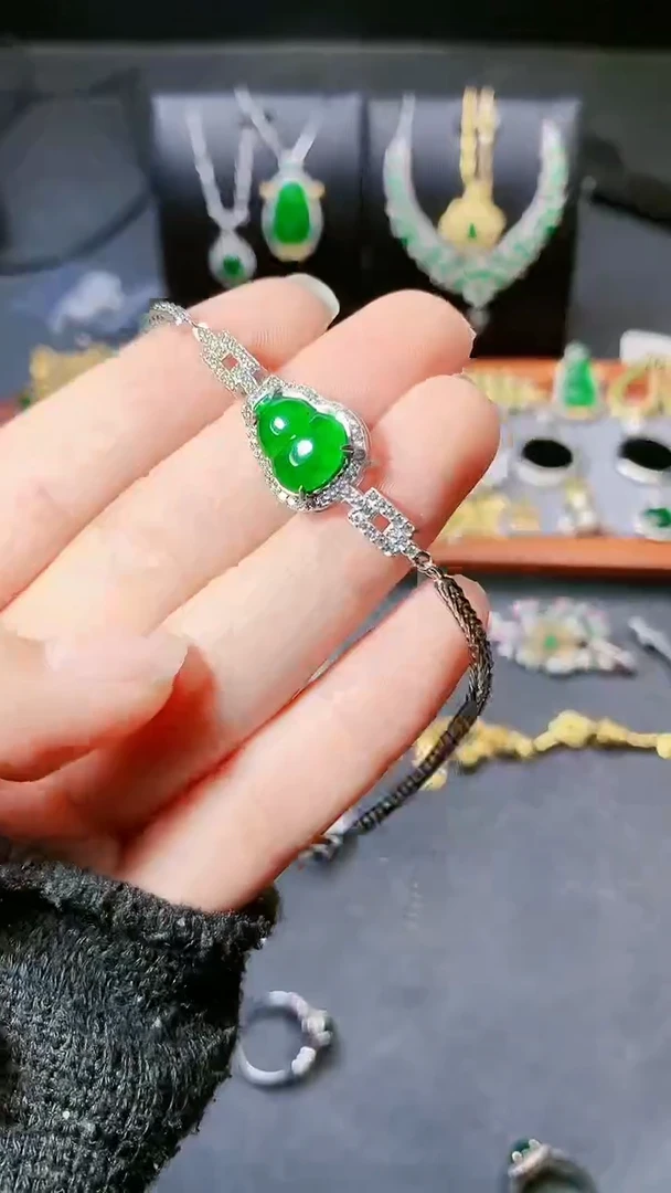 【闪购商品】翡翠手链银S925镶嵌手链