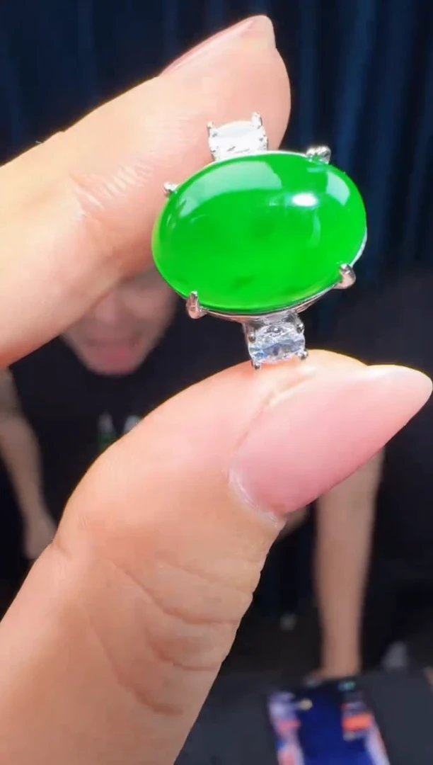 未镶嵌定制翡翠翡翠戒指28