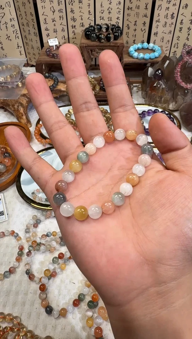 未镶嵌手串水晶O****eSJ-95兔毛 天然水晶 默认微瑕