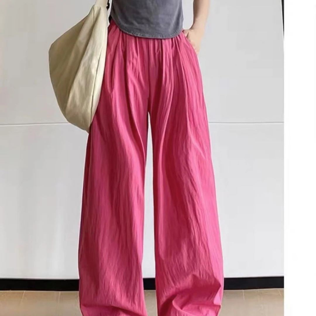 NN3006-时尚女装休闲裤显瘦高腰百搭薄款宽松