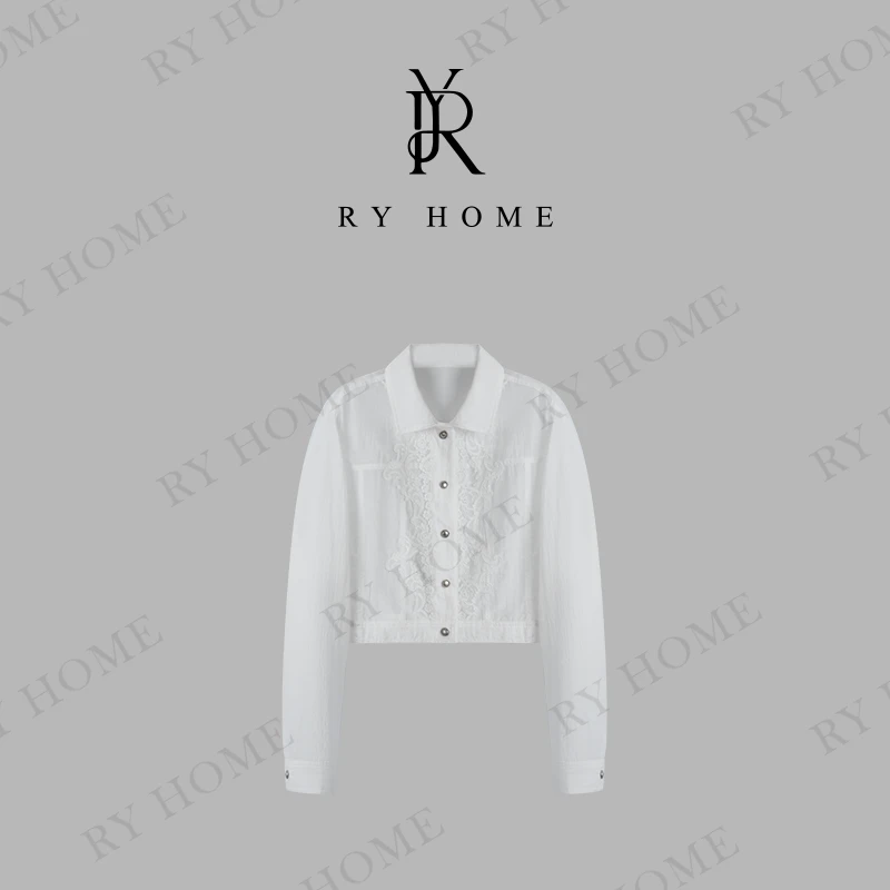 【容雨RYHOME】莱赛尔亚麻混纺立体贴布刺绣高级感防晒外套252W2253