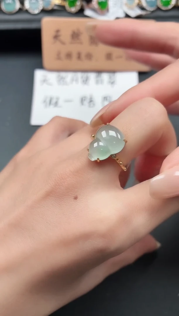 银S925镶嵌戒指翡翠111