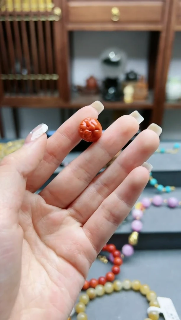 【闪购商品】南红玛瑙配饰未镶嵌南红象神单珠*1 CS