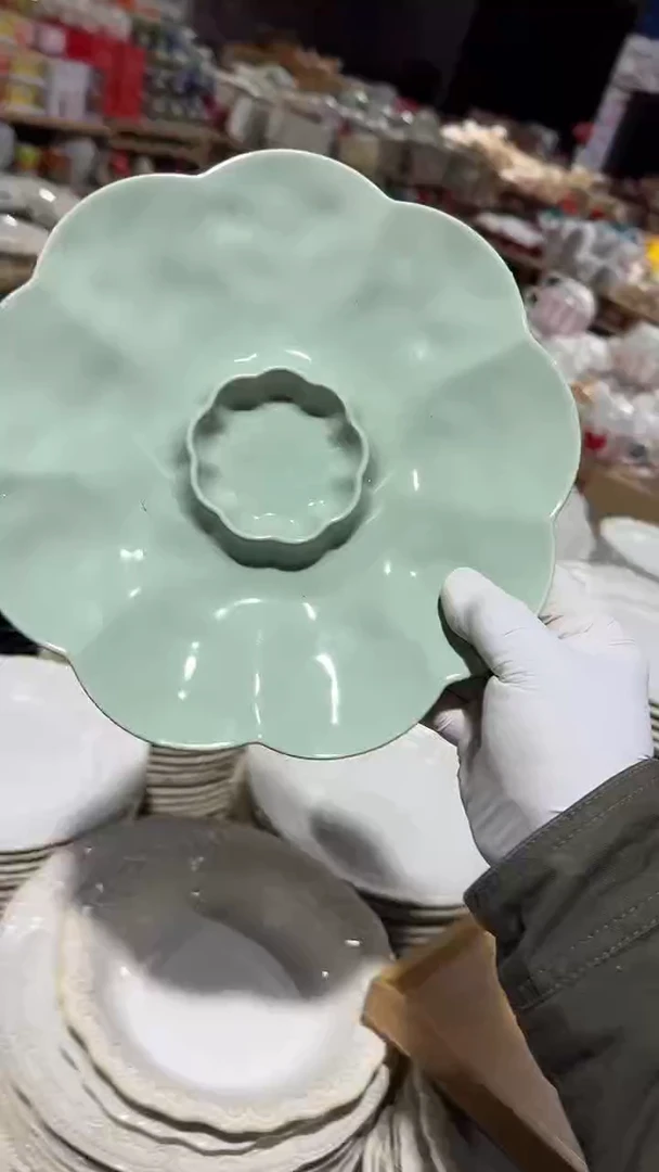 陶瓷饺子盘微瑕 凑满20元包邮