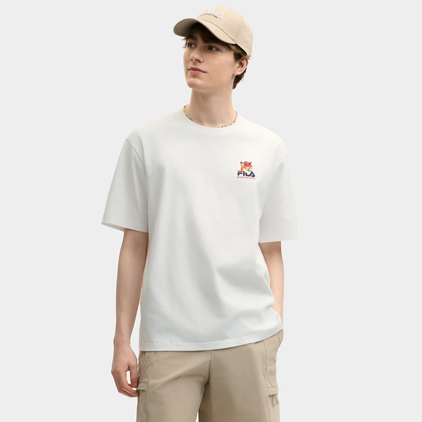Fila/斐乐【小狐狸联名多彩T针织短袖】男女款新款运动F11U529101F