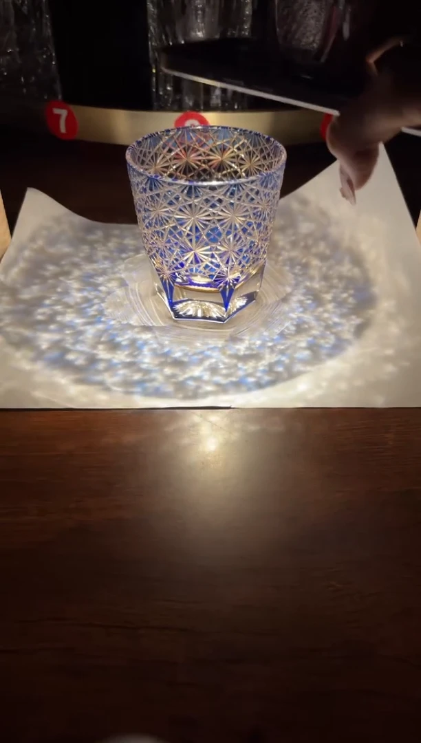 宽口款水晶玻璃直播间活动单只 蓝雏菊精品