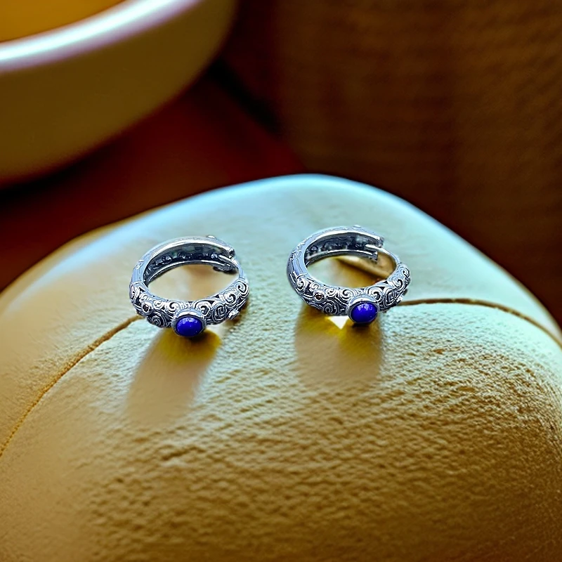 925银耳饰 镶嵌民族风耳饰 ES00725