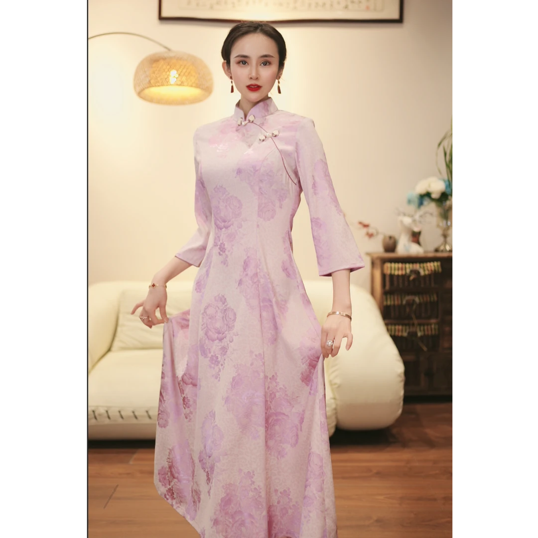 年末福利长118夏季清版旗袍气质优雅复古国风连衣裙