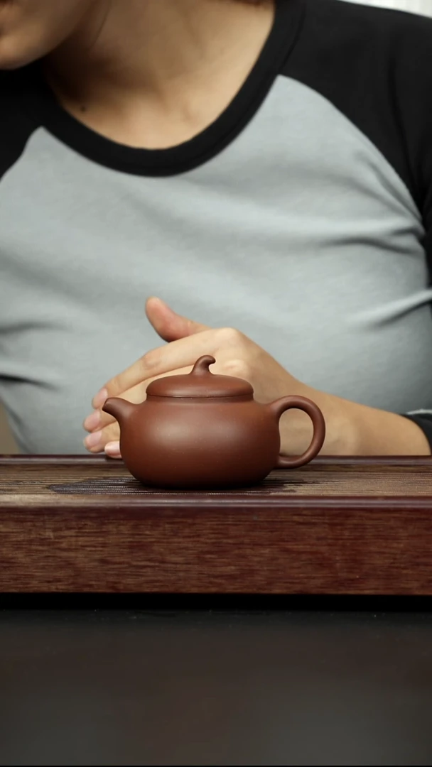 紫砂茶壶底槽清 扁茄瓜