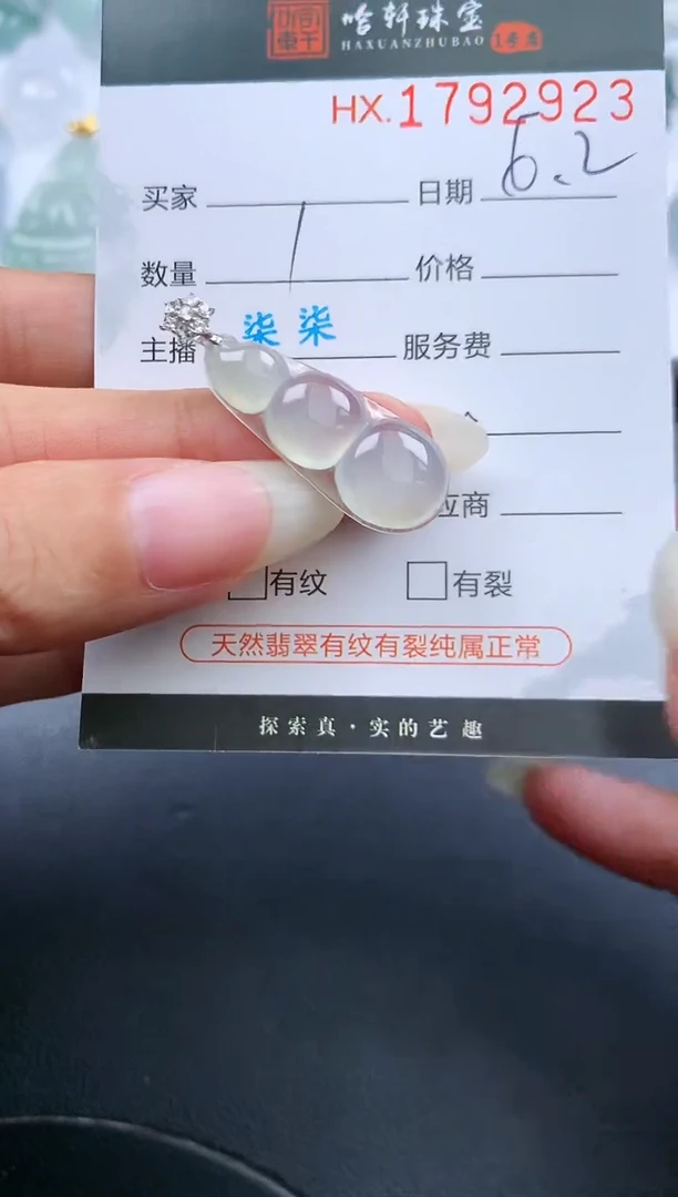 翡翠挂件未镶嵌哈轩 豆子1