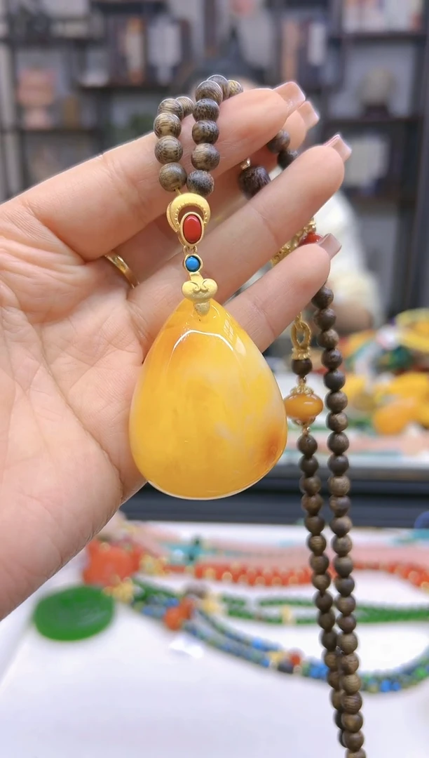 【闪购商品】蜜蜡毛衣链未镶嵌M511