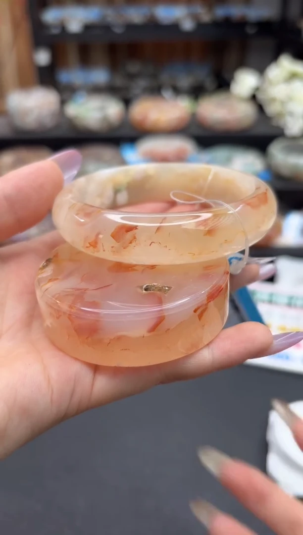 未镶嵌手镯石英质玉A378(60圈赠送镯心)