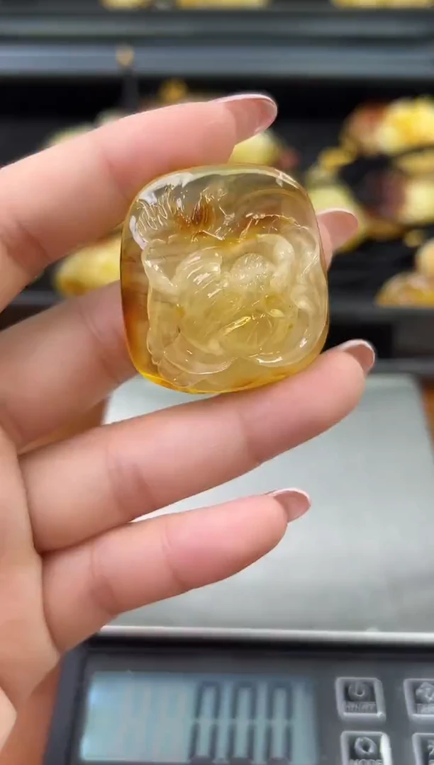 未镶嵌蜜蜡裸石琥珀蜜蜡吊坠