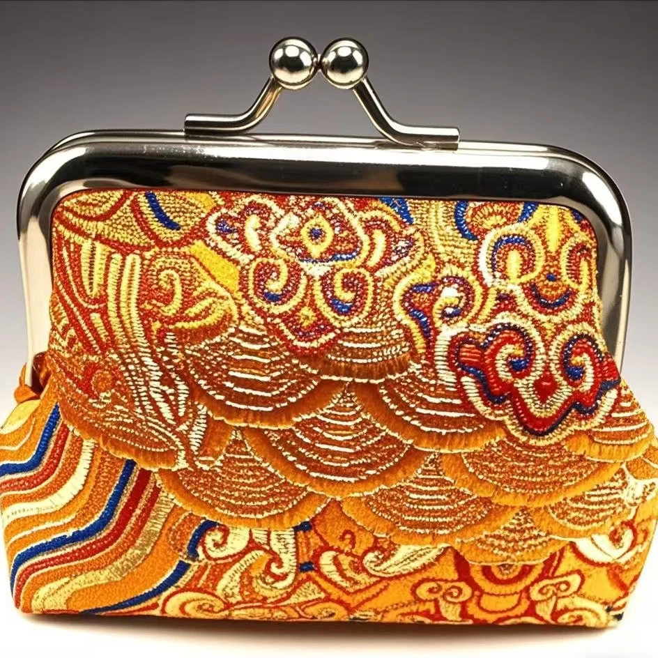 [拍一发三]复古民族风零钱包 单层锁扣零钱包女士短款手拿包