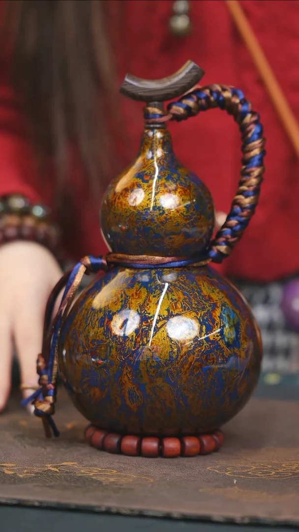 【闪购商品】WF139漆艺酒葫芦不包手串及旋转底座