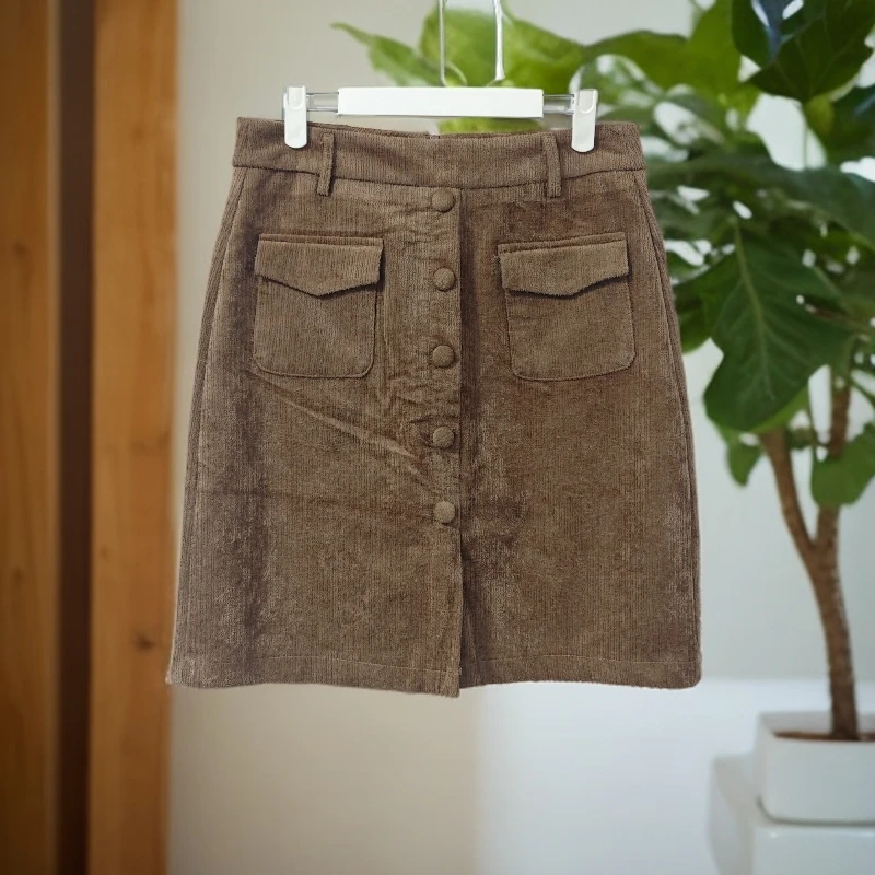 秋冬欧棉绒中长半身裙女2922# 裙长56 有内衬