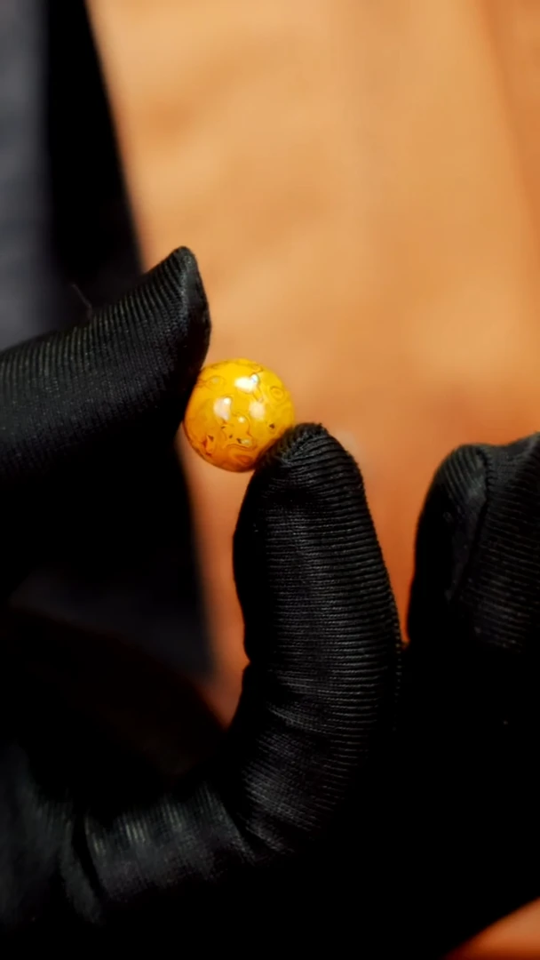 疯子大漆黄色螺钿13mm
