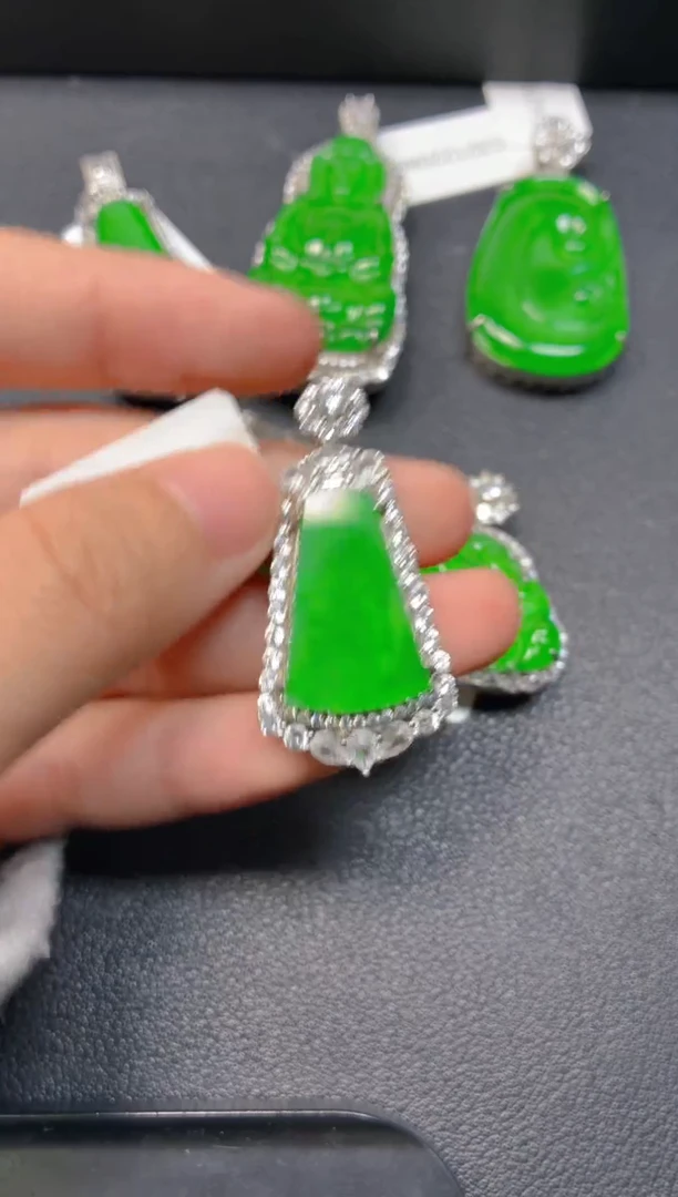 颈饰银S925镶嵌翡翠1