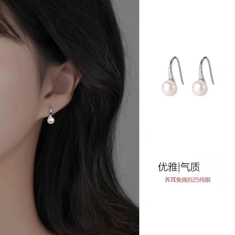 铜合金仿珍珠耳饰 Q2742 铜铸华光·通镶锆石邂逅珍珠复古优雅饰品