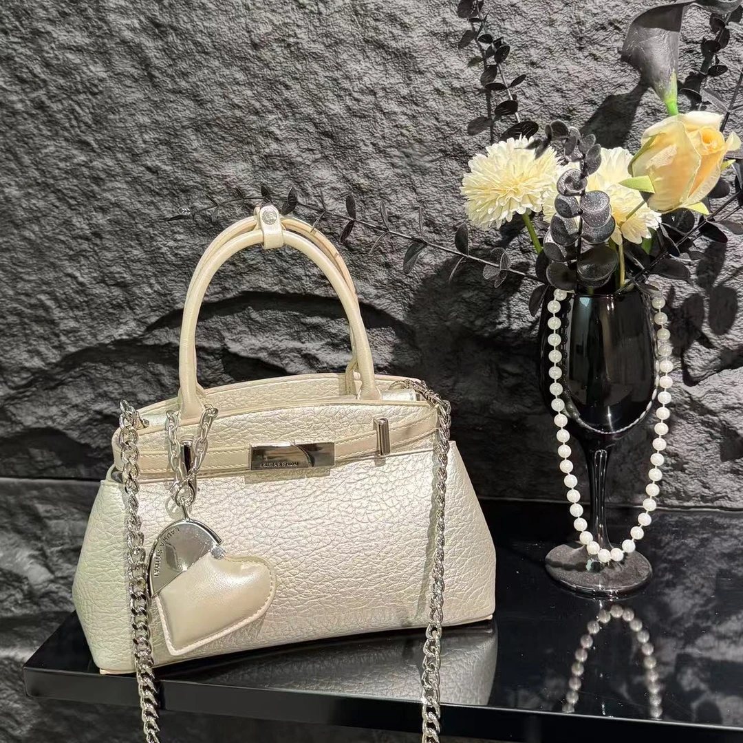 【芝麻集】SD-5509-巴黎银RAIN.CUN简约百搭腋下斜跨轻奢女包