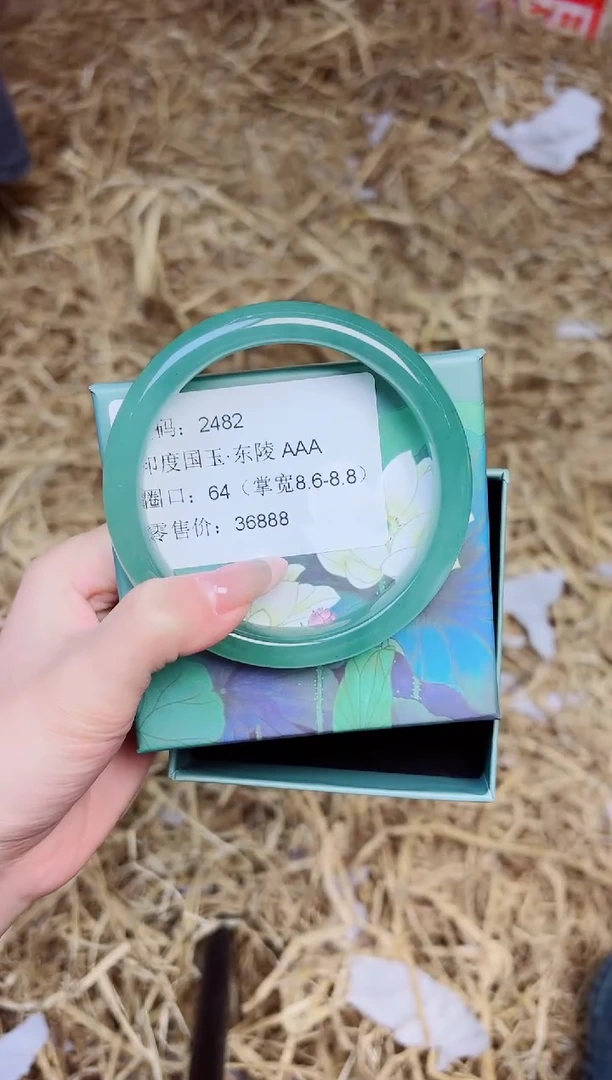 未镶嵌手镯石英质玉2482--圈口64