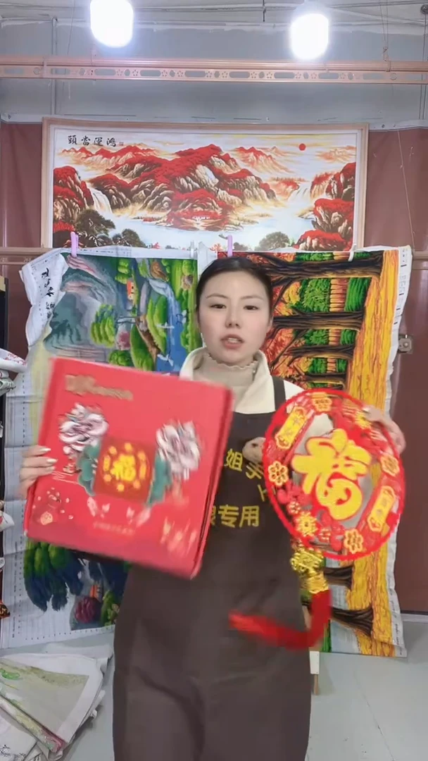 棉  贴好的 钻石画 礼盒