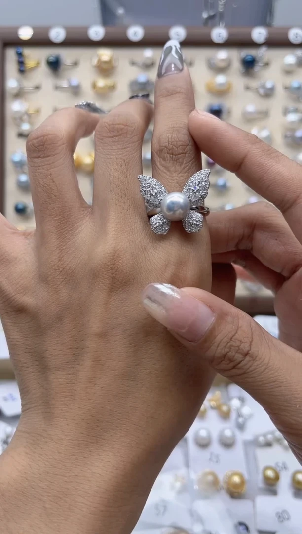 【闪购商品】淡水珍珠戒指合金174