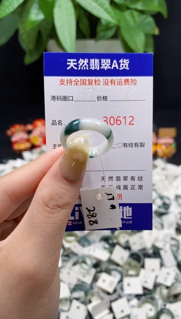 翡翠戒指未镶嵌天然翡翠戒圈0612