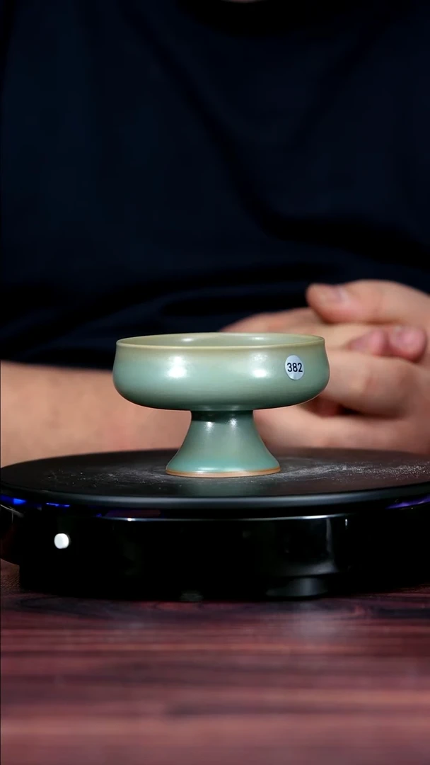 其他钧瓷382#一级品原矿汝瓷高足普洱杯