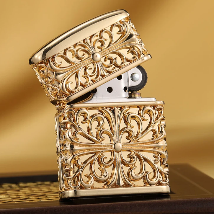 ZIPPO/之宝克罗心之恋官方正品复古镂空打火机防风花纹老式DYJ1