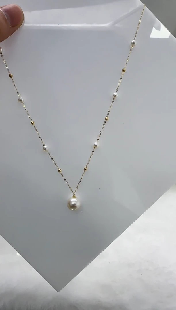 【闪购商品】淡水珍珠DA18K金镶嵌b333 珍珠