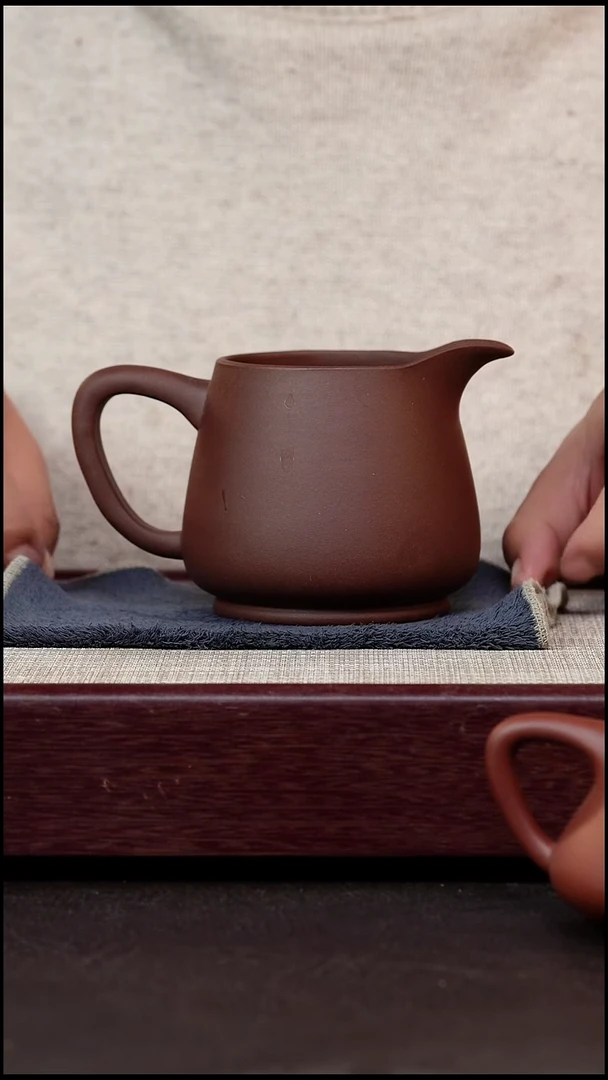 茶杯紫砂紫泥大公道