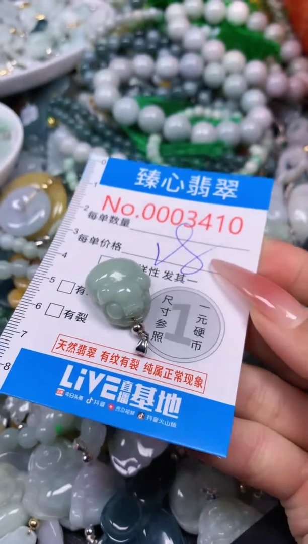 【闪购商品】翡翠颈饰未镶嵌含绳0003410