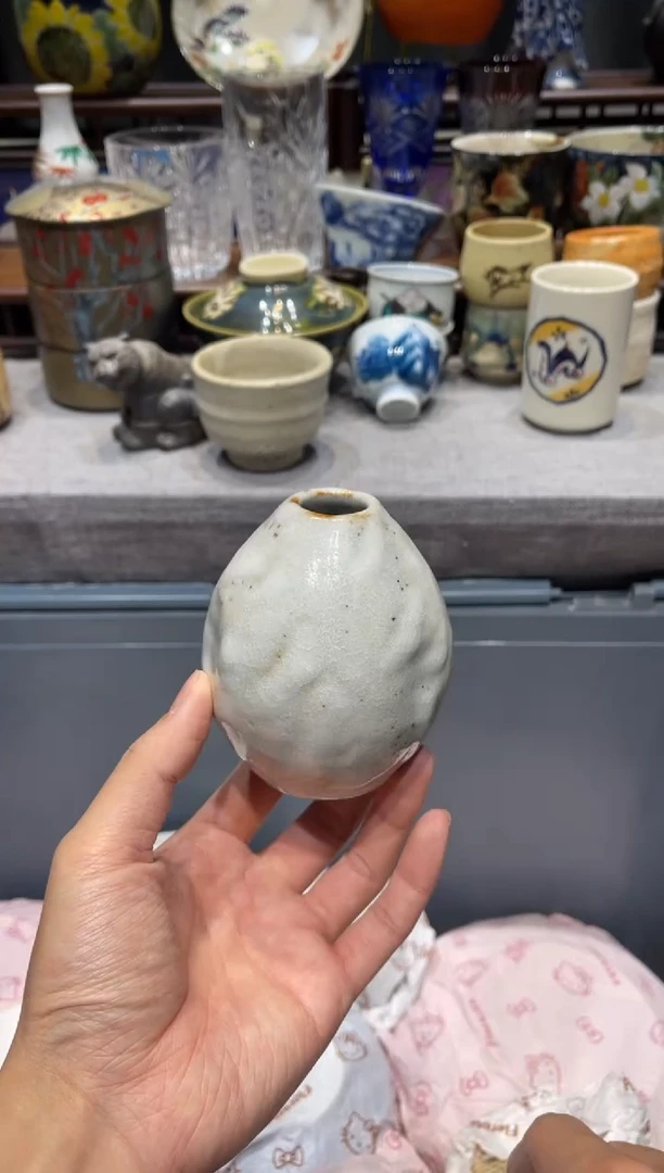 瓷片鼠志野异形花器