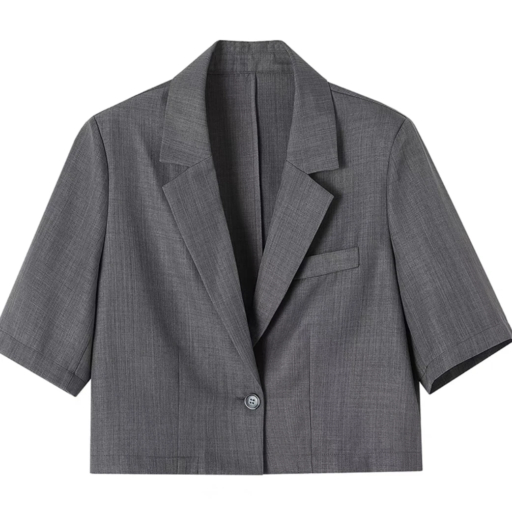 气质休闲春夏秋女士短款小西装短袖外套女X770  （A16-4)