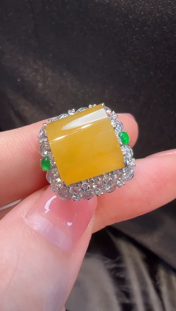 18K金镶嵌戒指翡翠L6