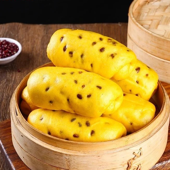 山药南瓜红豆卷杂粮粗粮馒头营养主食花卷儿童早餐包子半成品面食
