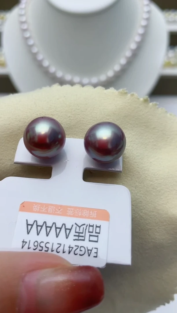 【闪购商品】淡水珍珠耳饰18K金镶嵌W53