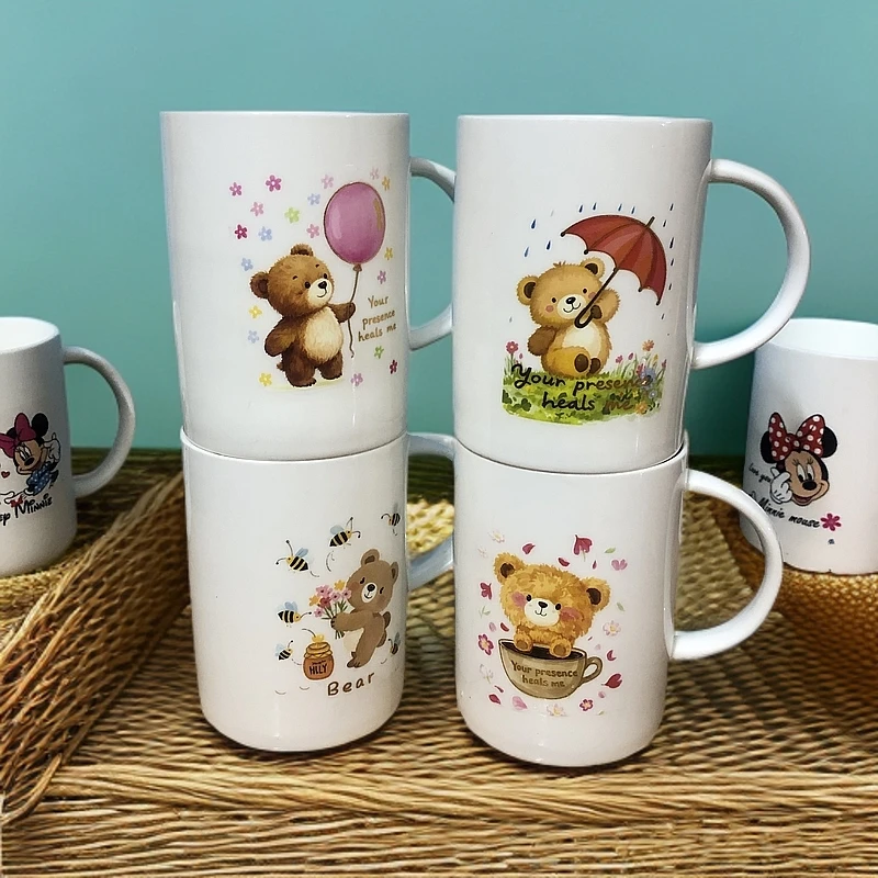 可爱卡通陶瓷马克杯高颜值早餐水杯学生家用咖啡杯