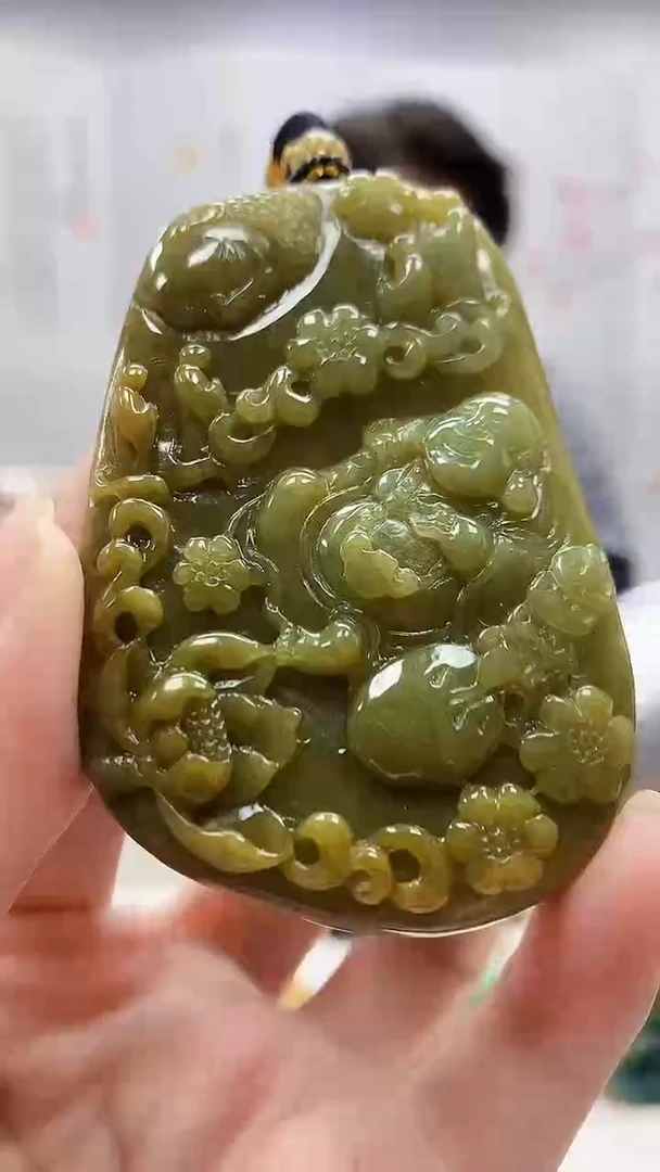 定制翡翠未镶嵌5060ms-毛货挂件39