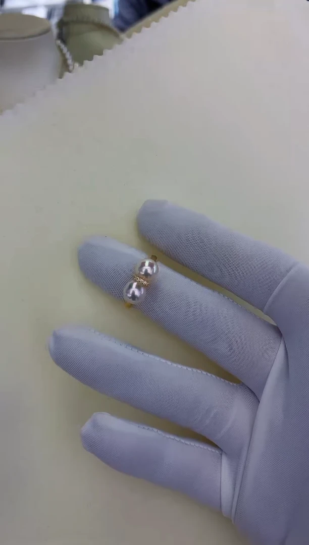 银S925镶嵌饰品海水珍珠设计款戒指