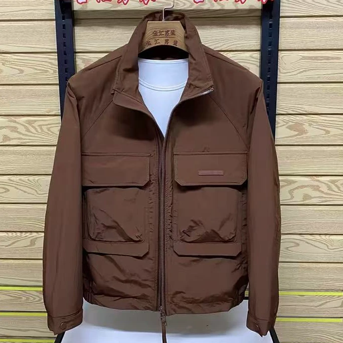 春季新款高品质男士立领休闲夹克外套